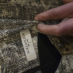 M.M. LaFleur Black and White Patterned Garment